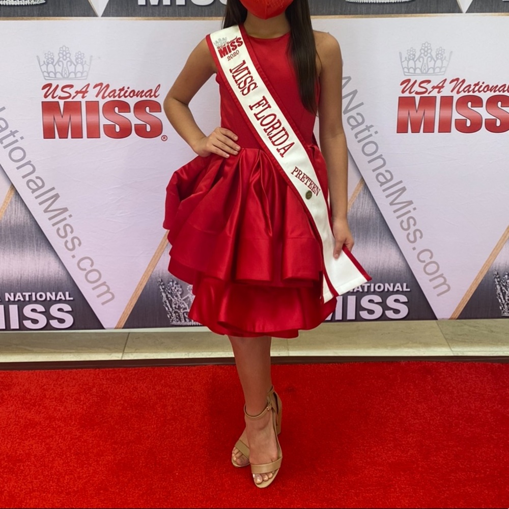Ashley Lauren 4045 red dress